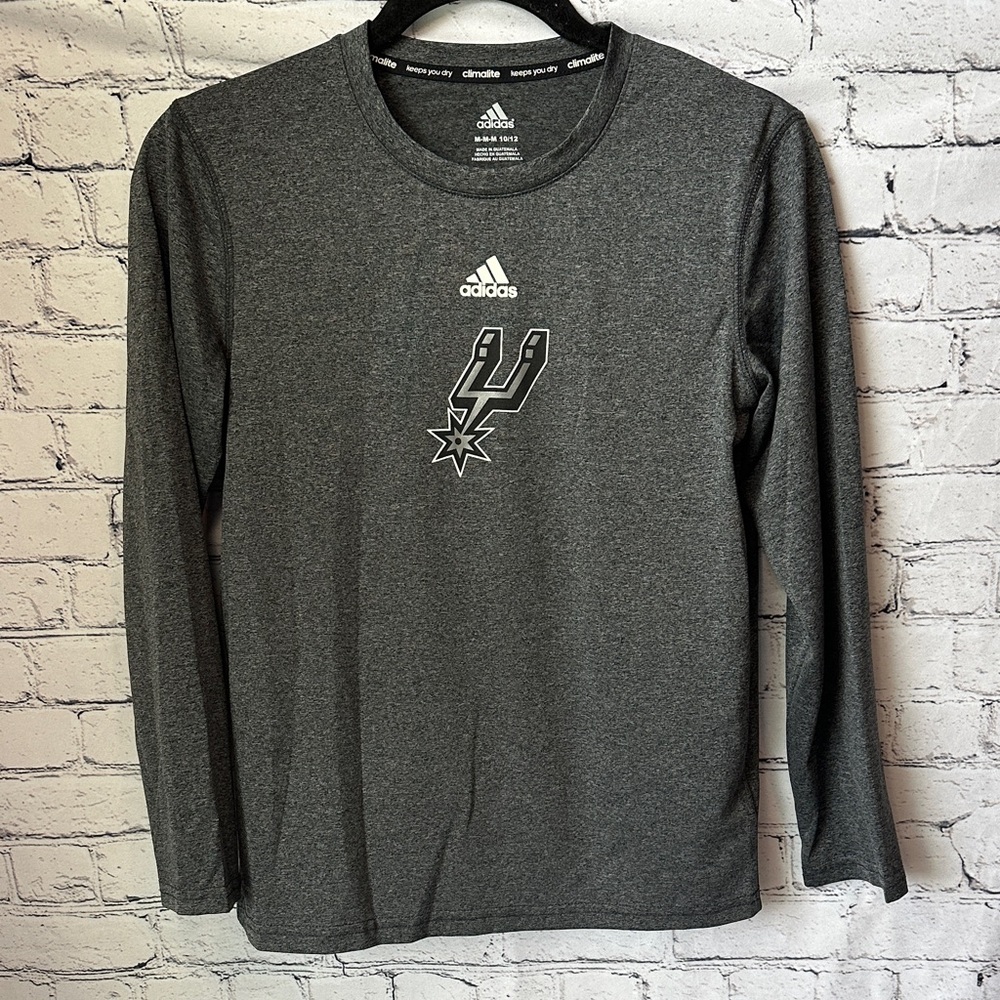 Adidas San Antonio Spurs Dark Gray Long Sleeve